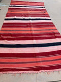 Moroccan Vintage Flat-Weave Tribal Kilim Rug