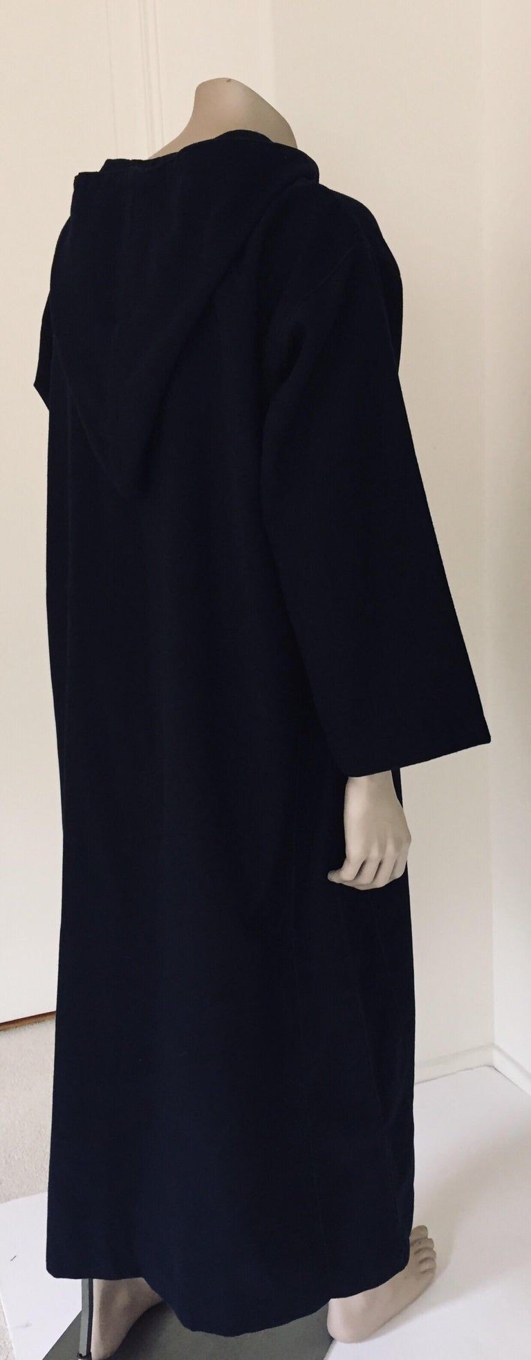 Moroccan Gentleman Hooded Blue Wool Djellaba