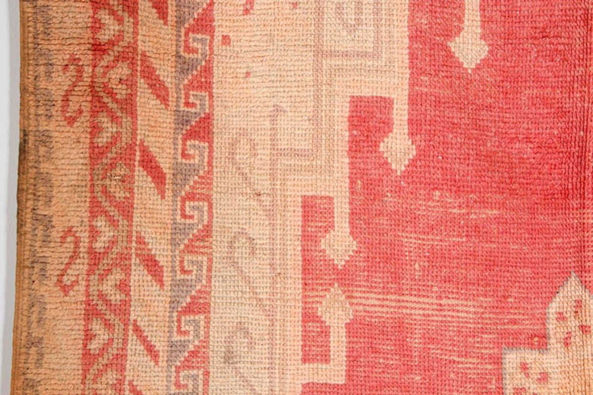 Vintage Moroccan Berber Tribal Rug, Handwoven Wool & Goat Hair, 1960s