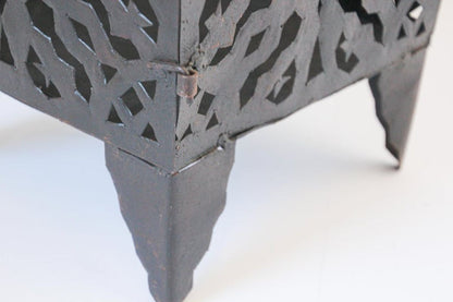 Large Moroccan Moorish Hurricane Metal Candle Lantern