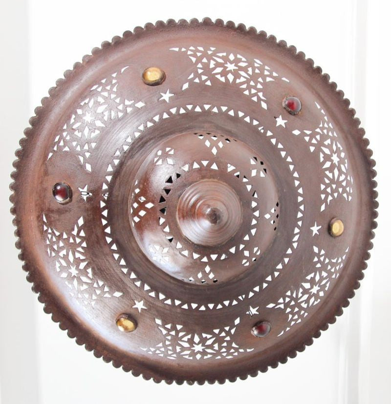 Handcrafted Moroccan Metal Chandelier with Moorish Design