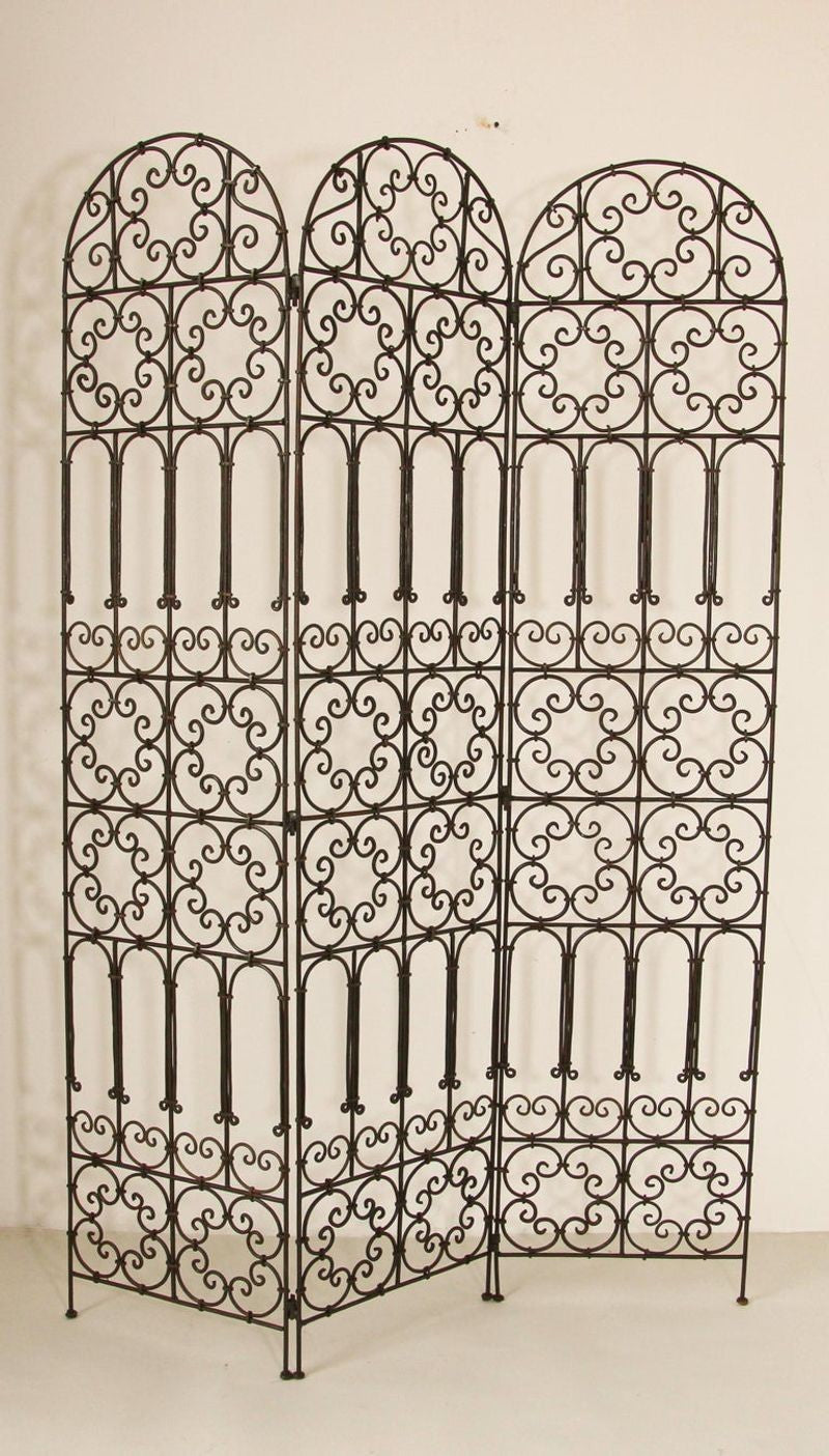 Hand Forged Iron Moorish Folding Screen