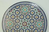 Moroccan Round Mosaic Outdoor Tile Table in Fez Moorish Design