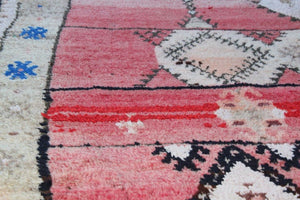Moroccan Vintage Hand-Woven Boujad Berber Rug, circa 1960