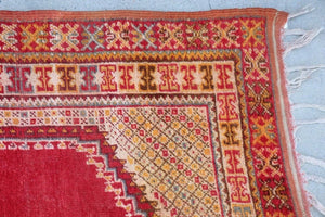 1960s Moroccan Vintage Hand-Woven Berber Rug
