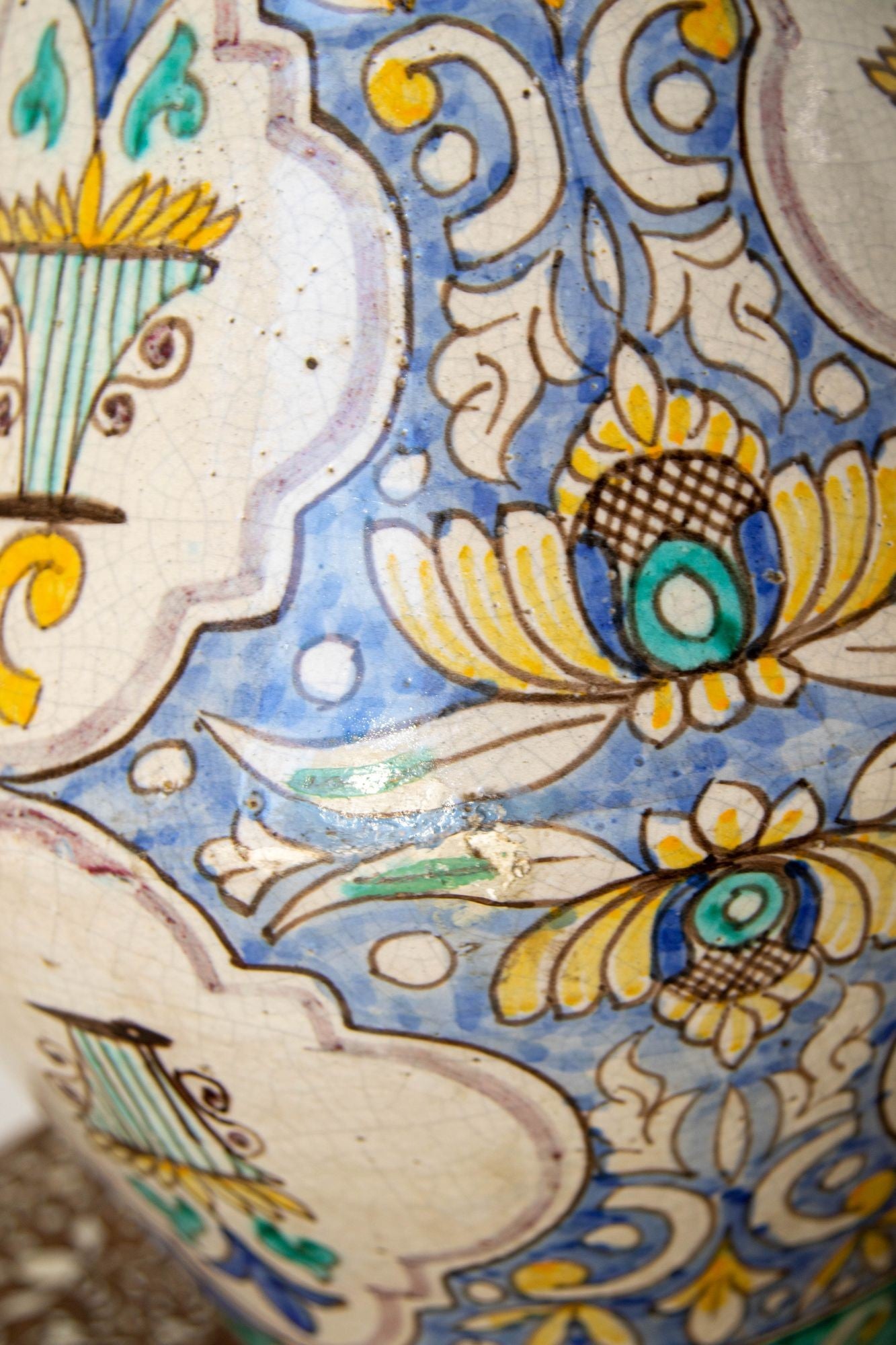 Moroccan Moorish Ceramic Table Lamp with Spanish Granada Design