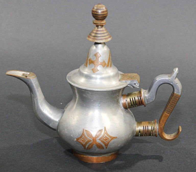 Tuareg African Pewter Tea Pot from Mauritania