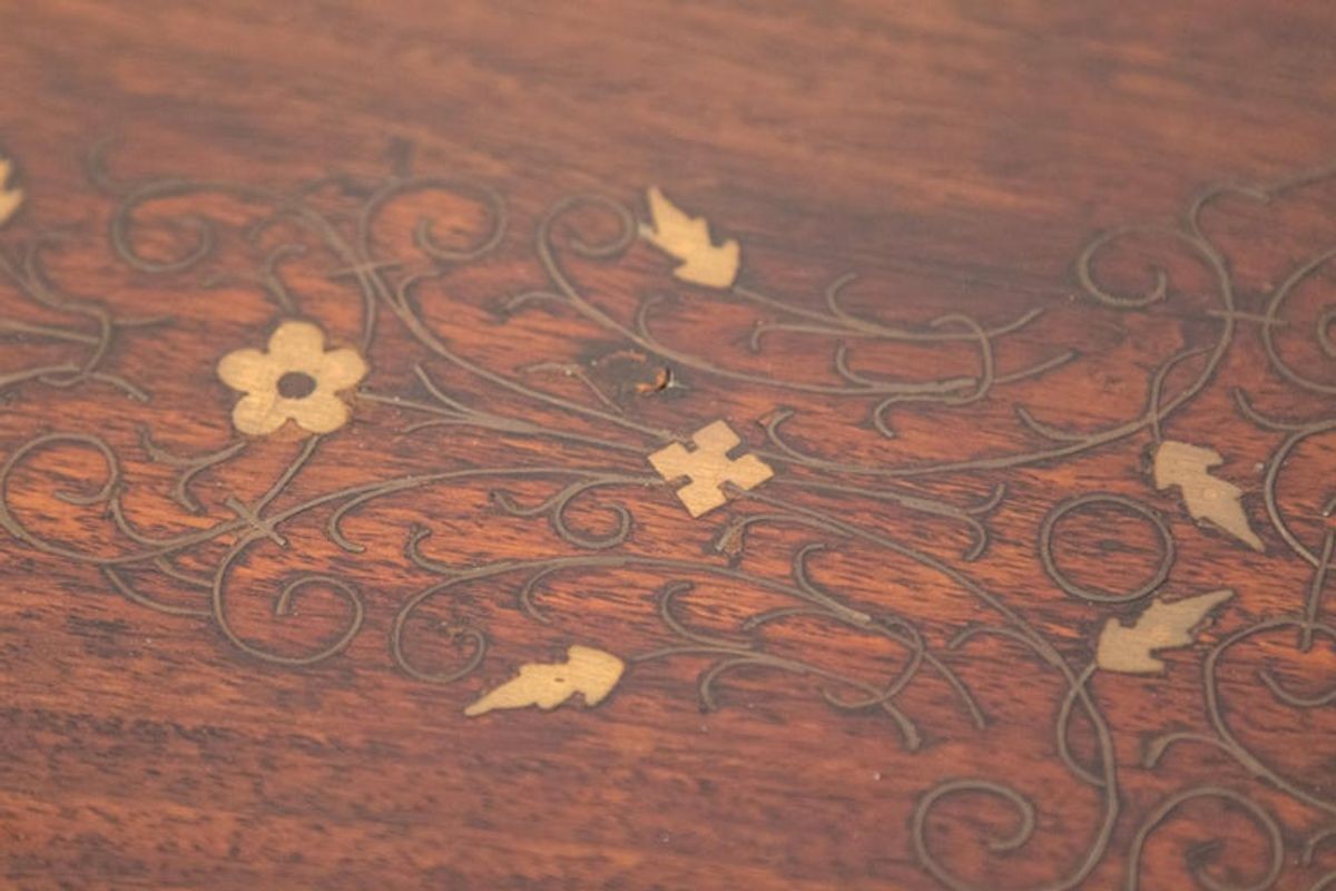 Vintage Anglo-Indian Inlaid Tray Table