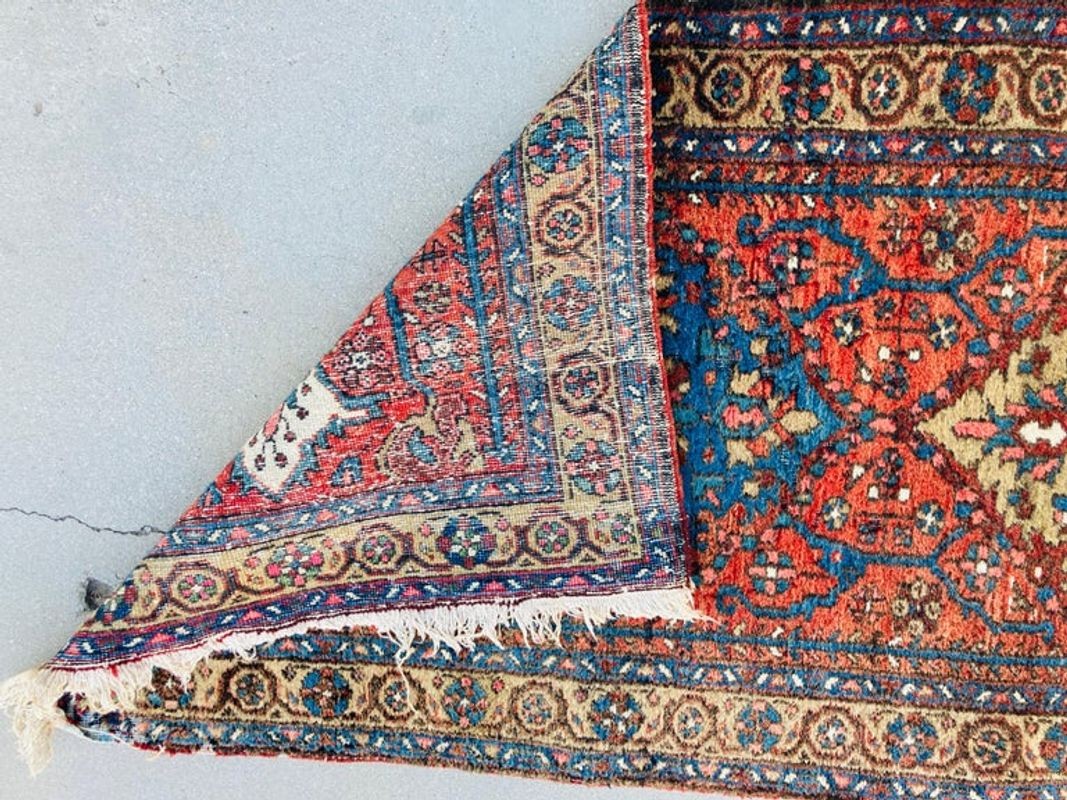 Hand Knotted Vintage Carpet Runner from Turkey