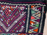 1940s Moroccan Tribal Rug African Ethnic Textile Floor Covering