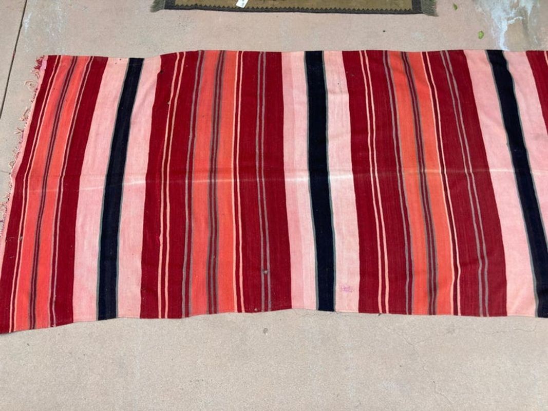Moroccan Vintage Flat-Weave Tribal Kilim Rug