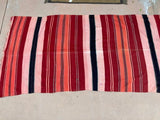 Moroccan Vintage Flat-Weave Tribal Kilim Rug