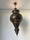 Vintage Moroccan Bronze Moorish Chandelier