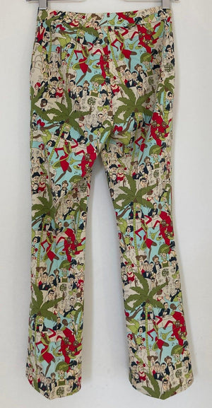 John Galliano Prints Vintage Pants, Rare Trousers, 1999's