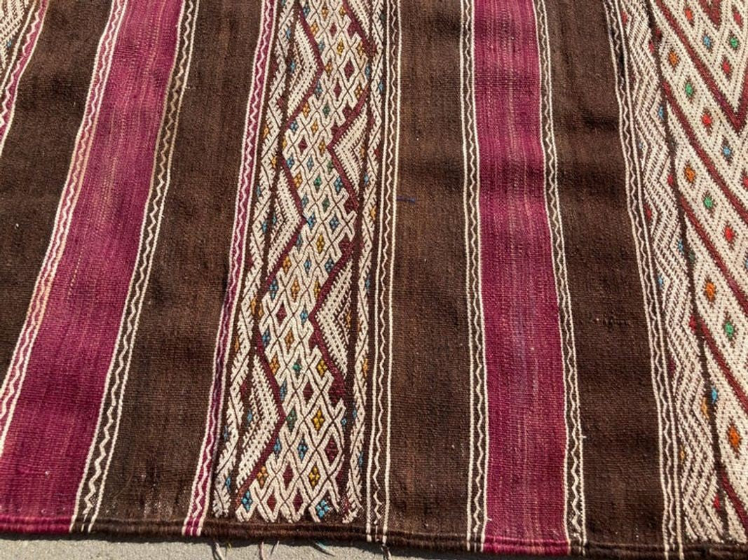 Moroccan Vintage Tribal Kilim Rug Textile North Africa