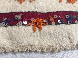 1960s Moroccan Tribal Wedding Rug with Sequins North Africa, Handira