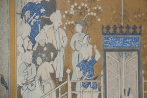 ndian Mughal Style Miniature Print