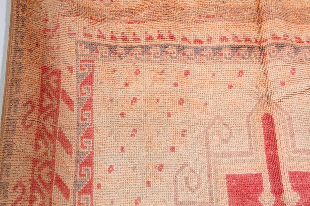 Vintage Moroccan Berber Tribal Rug, Handwoven Wool & Goat Hair, 1960s