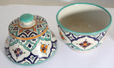 Moorish Ceramic Glazed Covered Urns Handcrafted in Fez Morocco