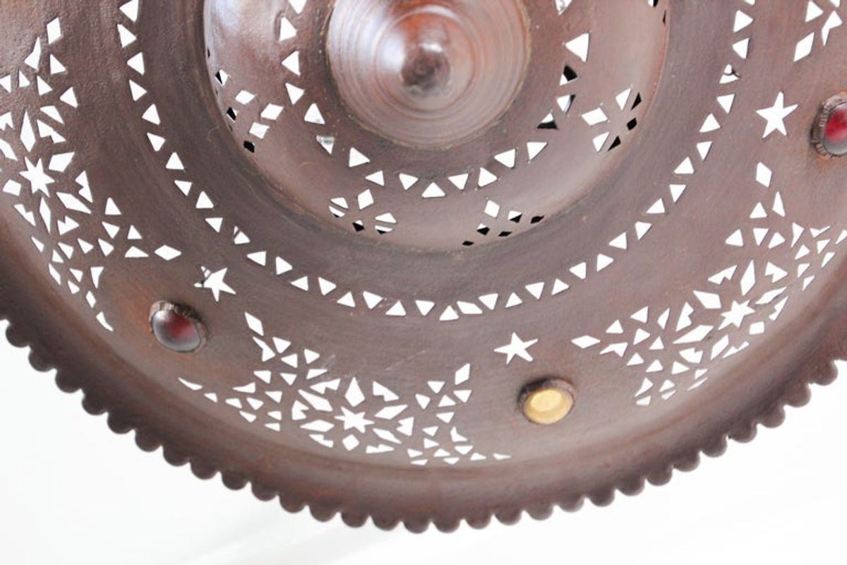 Handcrafted Moroccan Metal Chandelier with Moorish Design