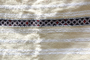 Vintage Moroccan Handcrafted Wedding Blanket Throw with Sequins