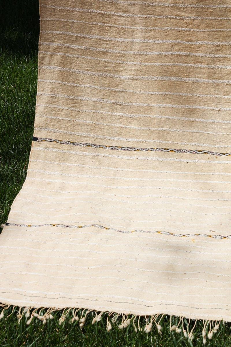 1960s Large Vintage Moroccan Wedding Berber Blanket Throw with
