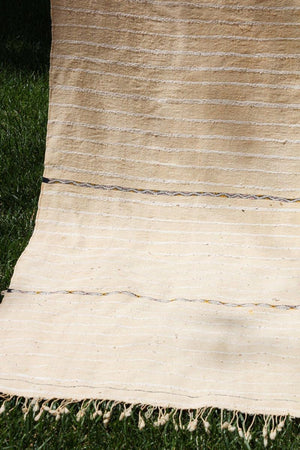 1960s Large Vintage Moroccan Wedding Berber Blanket Throw with Sequins