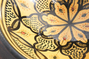 Vintage Moroccan Handcrafted Ceramic Yellow Bowl
