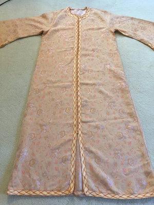 Vintage Moroccan Brocade Designer Caftan Maxi Dress Gown Kaftan Size L
