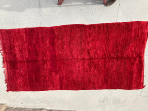 Vintage Red Tribal Moroccan Rug