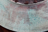 Handcrafted Italian Art Studio Large Stoneware Bowl Aqua Color