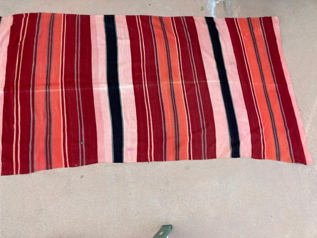 Moroccan Vintage Flat-Weave Tribal Kilim Rug