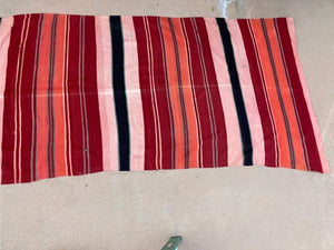 Moroccan Vintage Flat-Weave Tribal Kilim Rug