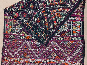 1940s Moroccan Tribal Rug African Ethnic Textile Floor Covering