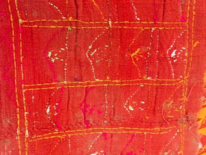 Phulkari Bawan Bagh Wedding Shawl, Silk Embroidery on Cotton, Punjab India