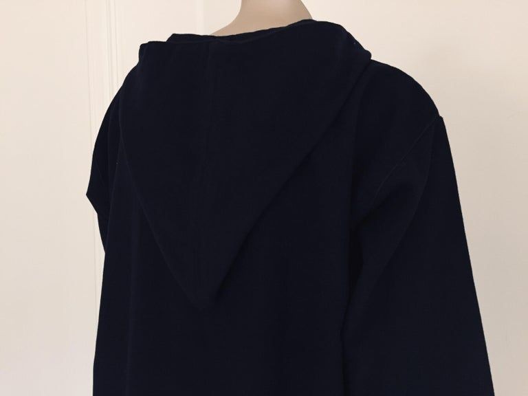 Moroccan Gentleman Hooded Blue Wool Djellaba