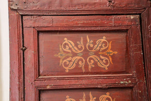 19th Century Moroccan Antique Double Door with Hand Painted Moorish Designs