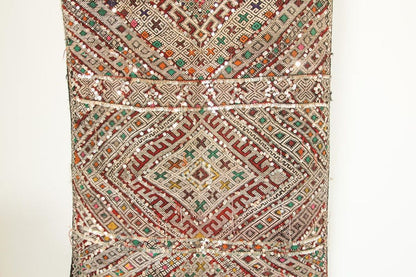 1950s Authentic Moroccan African Tuareg Wedding Runner Rug 15.5 ft long