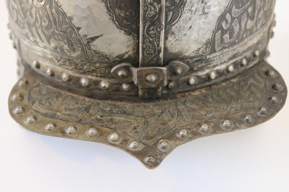 Islamic Indo Persian Kulah Khud Helmet with Arabic Inscription
