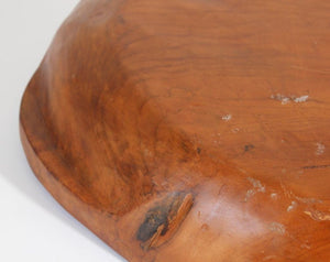 Large Vintage Hand Hewn Organic Teak Burl Bowl