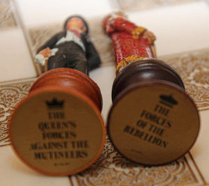 The Raj Hand Painted India-British War 1857 Game Chess with Table