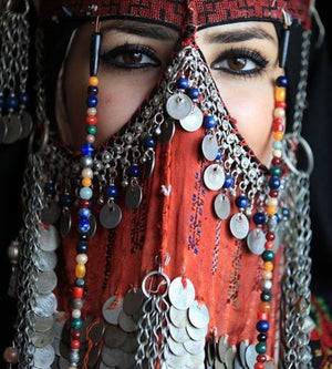 Middle Eastern Women Face Veil Bedouin, Sinai Bedouin Desert Garment