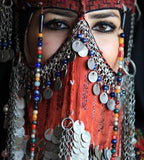 Middle Eastern Islamic Women Face Veil Bedouin, Sinai Bedouin Desert Garment
