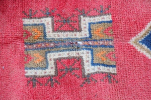 1960s Moroccan Vintage Hand-Woven Berber Rug