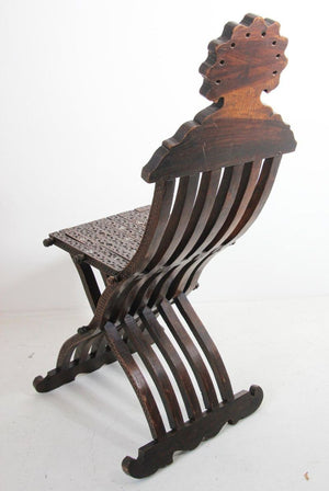 Moorish 19th Century Folding Chair Inlaid