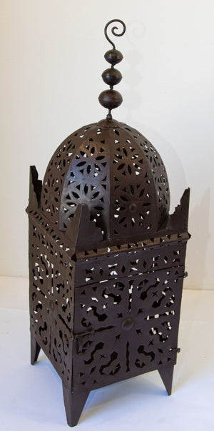 Outdoor Moroccan Hurricane Metal Candle Lantern