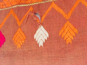 Phulkari Bawan Bagh Silk Embroidery Wedding Shawl, Punjab India