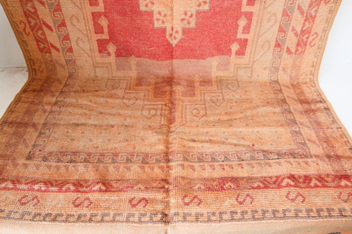 Vintage Moroccan Berber Tribal Rug, Handwoven Wool & Goat Hair, 1960s