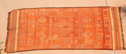Vintage Moroccan Berber Tribal Wool Rug, 1960s, 6 x 11 Ft