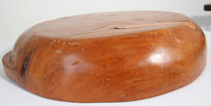 Large Vintage Hand Hewn Organic Teak Burl Bowl